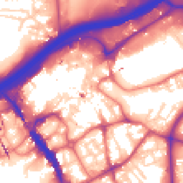 Daytime road noise heatmap for SK1 1JP