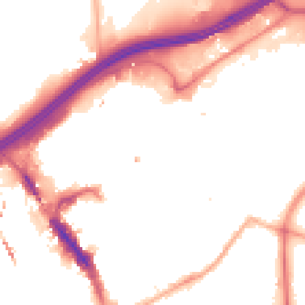 Night-time road noise heatmap for SK1 1JP