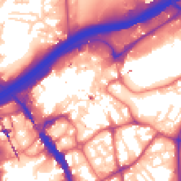 Daytime road noise heatmap for SK1 1LA