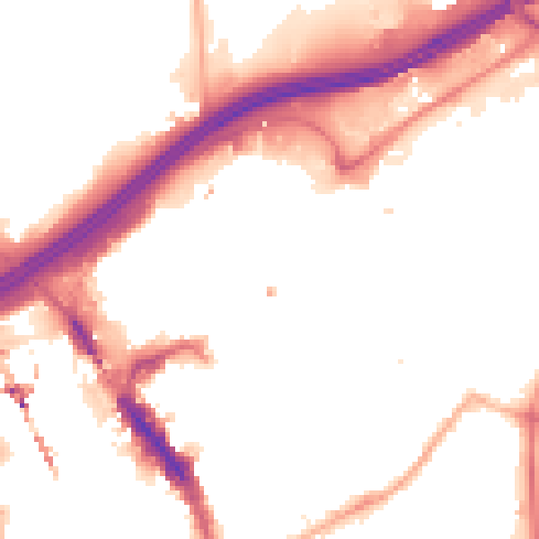 Night-time road noise heatmap for SK1 1LA