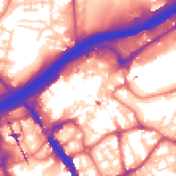 Daytime road noise heatmap for SK1 1LW