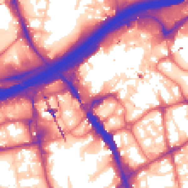 Daytime road noise heatmap for SK1 1NP