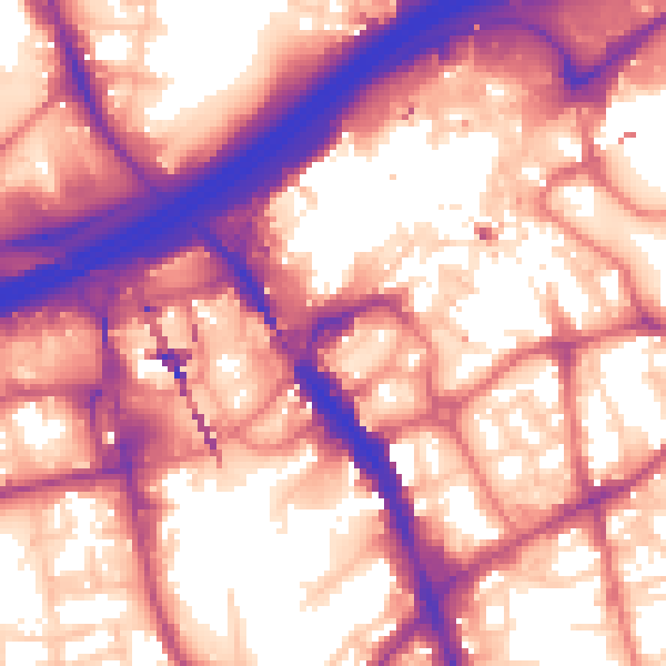 Daytime road noise heatmap for SK1 1NU