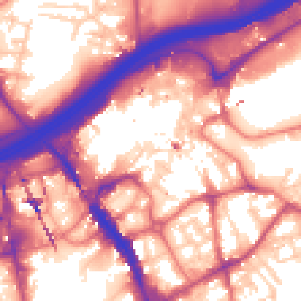 Daytime road noise heatmap for SK1 1PB