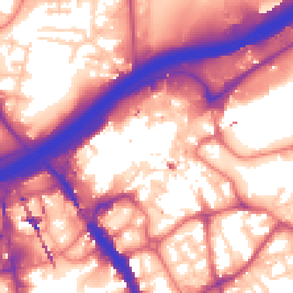 Daytime road noise heatmap for SK1 1PP