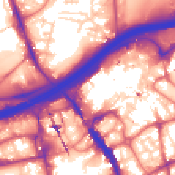 Daytime road noise heatmap for SK1 1RJ