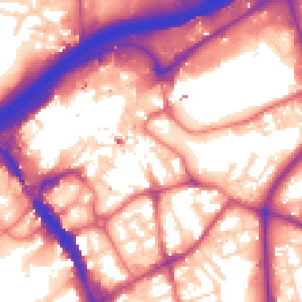Daytime road noise heatmap for SK1 1YD