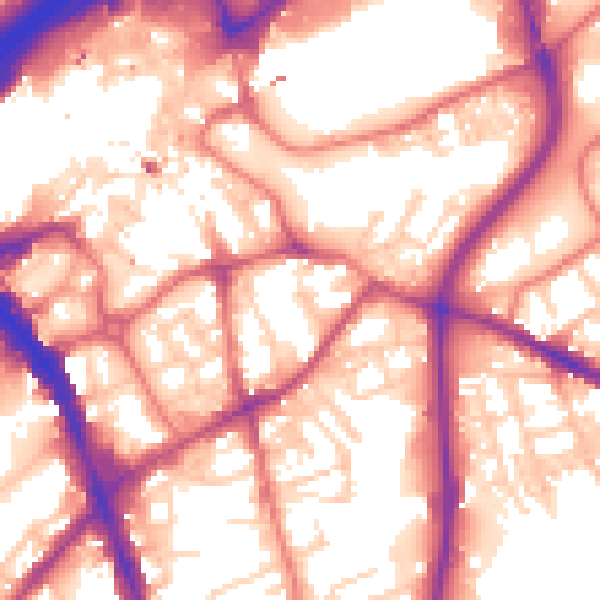 Daytime road noise heatmap for SK1 1YR
