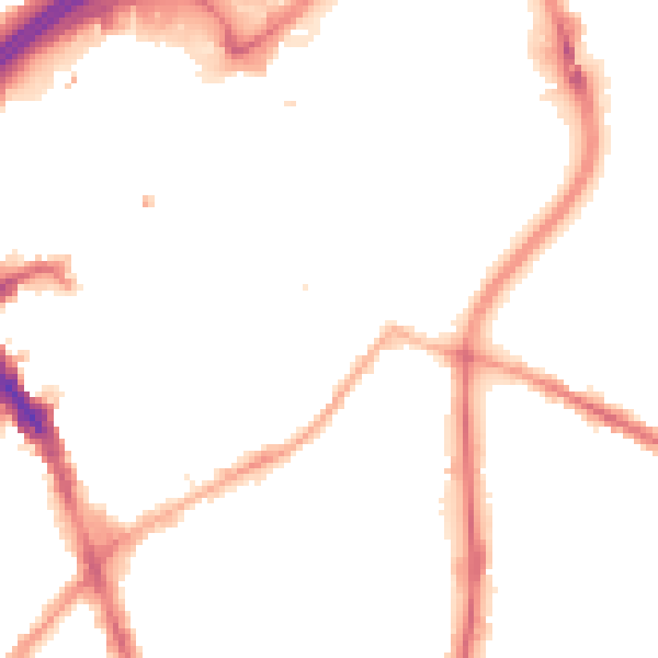 Night-time road noise heatmap for SK1 1ZD