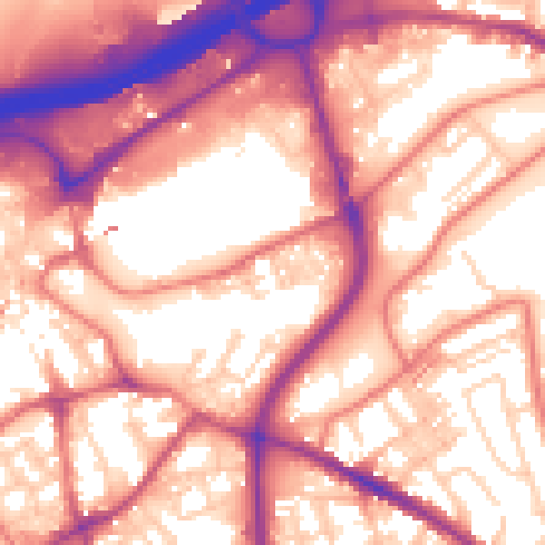 Daytime road noise heatmap for SK1 2NG
