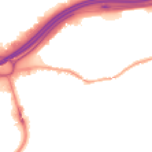 Night-time road noise heatmap for SK1 2QE