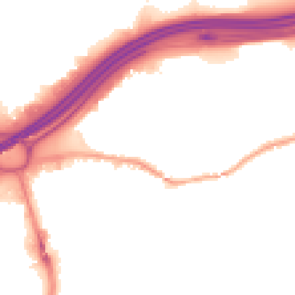Night-time road noise heatmap for SK1 2QG