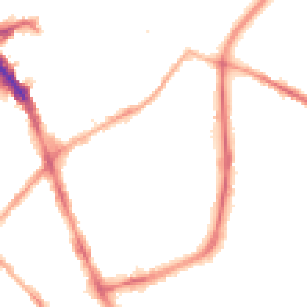 Night-time road noise heatmap for SK1 3DE