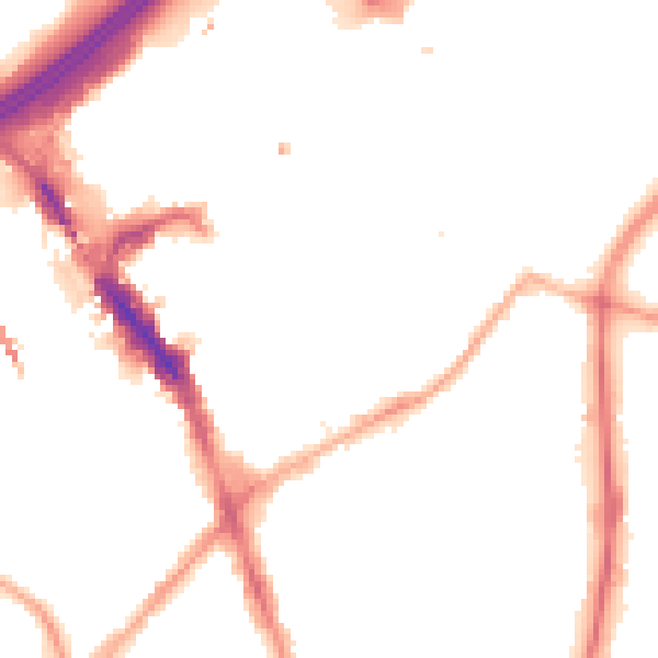 Night-time road noise heatmap for SK1 3GD