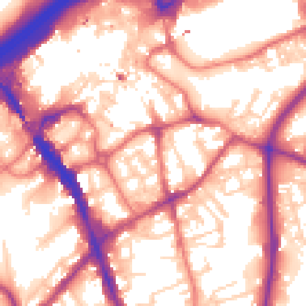 Daytime road noise heatmap for SK1 3GF