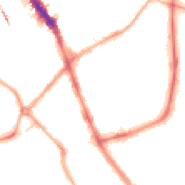 Night-time road noise heatmap for SK1 3NS
