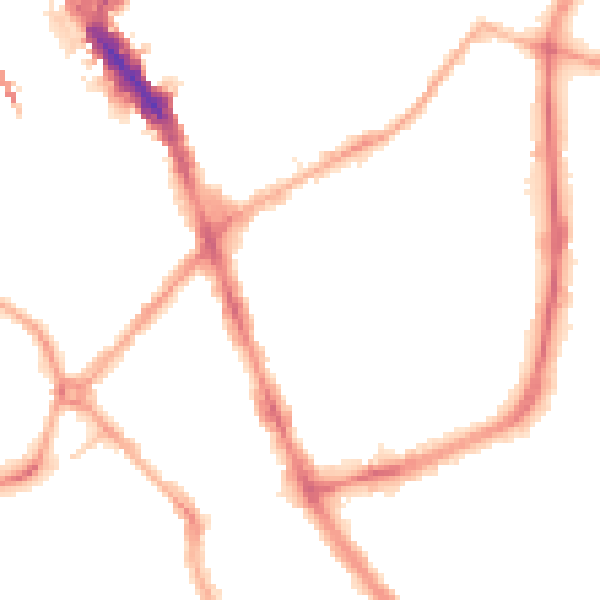Night-time road noise heatmap for SK1 3NT