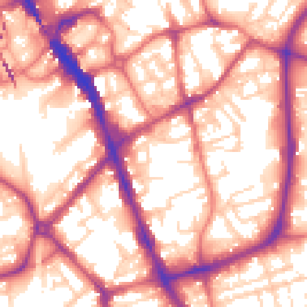 Daytime road noise heatmap for SK1 3NX