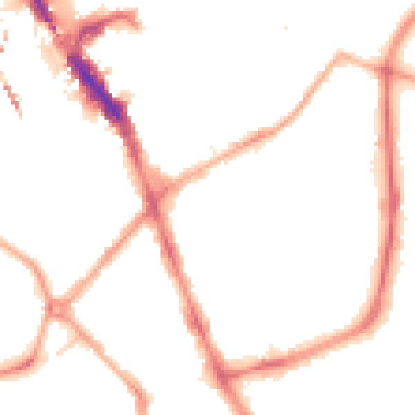 Night-time road noise heatmap for SK1 3NX