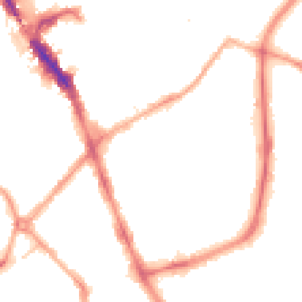 Night-time road noise heatmap for SK1 3PB