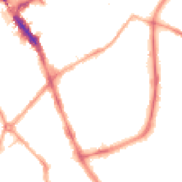 Night-time road noise heatmap for SK1 3PF