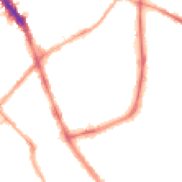 Night-time road noise heatmap for SK1 3PY
