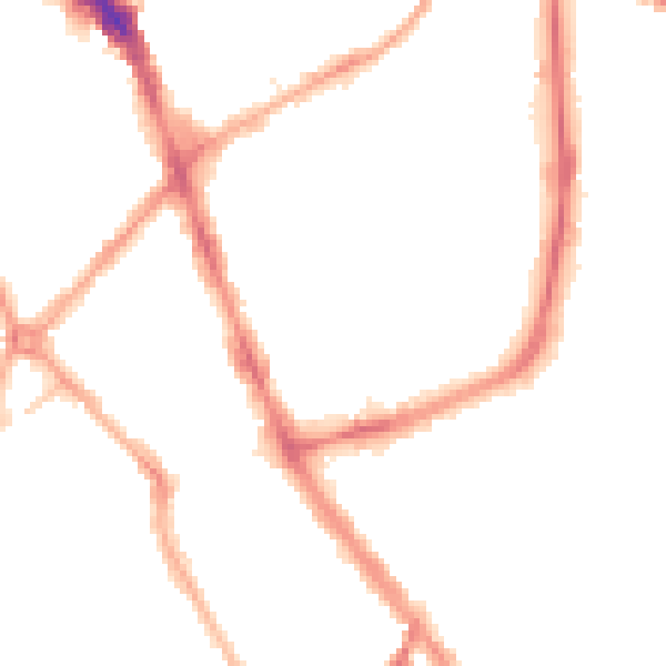 Night-time road noise heatmap for SK1 3QA
