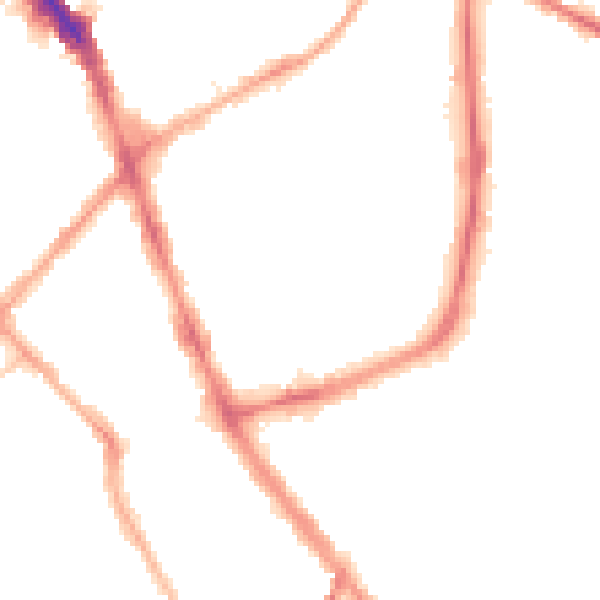 Night-time road noise heatmap for SK1 3QB
