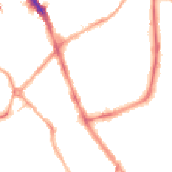 Night-time road noise heatmap for SK1 3QQ