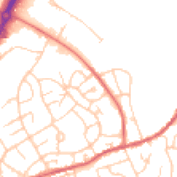 Daytime road noise heatmap for SK10 2NS