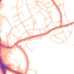 Daytime road noise heatmap for SK10 2RA