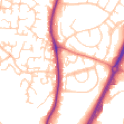 Daytime road noise heatmap for SK10 2SW
