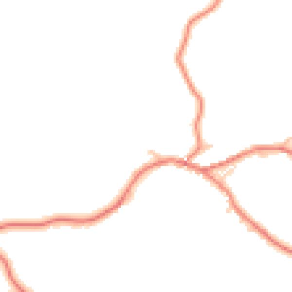 Daytime road noise heatmap for SK11 0BZ