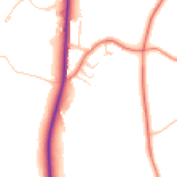 Daytime road noise heatmap for SK11 0JR
