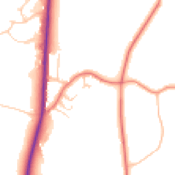 Daytime road noise heatmap for SK11 0LJ
