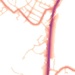 Daytime road noise heatmap for SK11 0LR