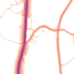 Daytime road noise heatmap for SK11 0LS