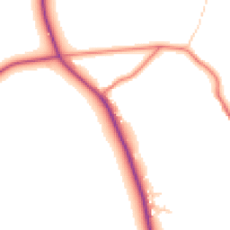 Daytime road noise heatmap for SK11 0PN