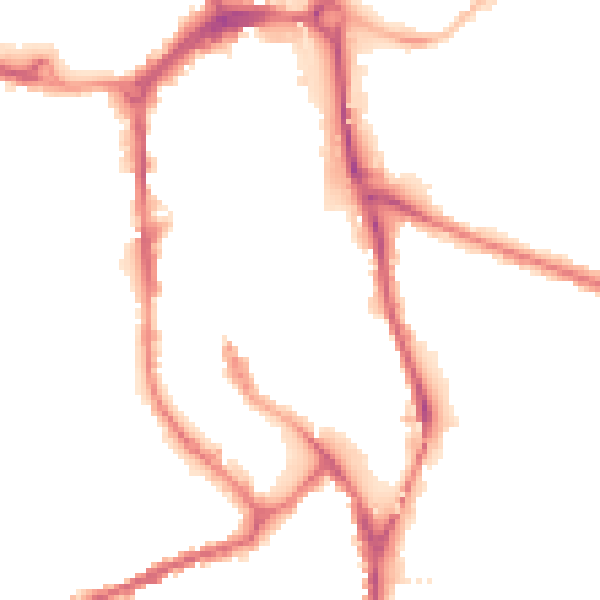 Night-time road noise heatmap for SK11 6LL