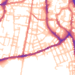 Daytime road noise heatmap for SK11 6SA