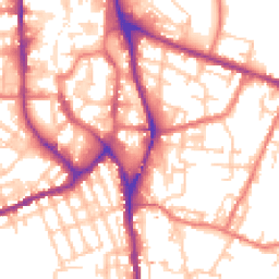 Daytime road noise heatmap for SK11 7AB