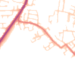 Daytime road noise heatmap for SK11 7GL