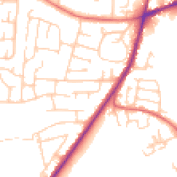 Daytime road noise heatmap for SK11 7UJ