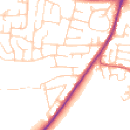 Daytime road noise heatmap for SK11 7UT