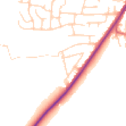 Daytime road noise heatmap for SK11 7UY
