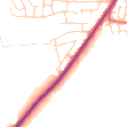Daytime road noise heatmap for SK11 7XA