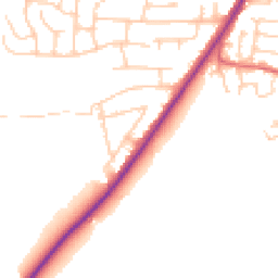 Daytime road noise heatmap for SK11 7XB