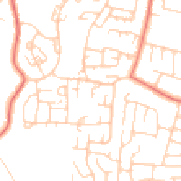 Daytime road noise heatmap for SK11 8PY
