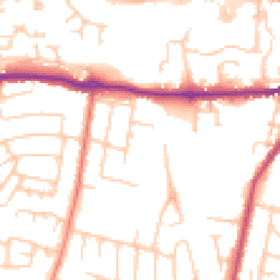 Daytime road noise heatmap for SK11 8QQ