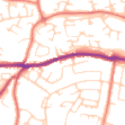Daytime road noise heatmap for SK11 8RB